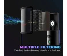 Fifine Technology FIFINE T669 PRO3 RGB Juodas (Juodas) Kondensatorinio Mikrofono Komplektas