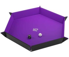 Gamegenic - Magnetic Dice Tray Hexagonal Juodas/Violetinė