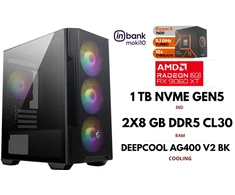 GameRoom Stacionarus kompiuteris | RYZEN 5 7600, DDR5 16GB 6000MHz, NVME M.2 SSD 1TB, RX 9060 XT 16GB