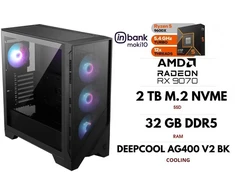 GameRoom Stacionarus kompiuteris | RYZEN 5 9600X, DDR5 32GB 6000MHz, NVME M.2 SSD 2TB, RX 9070