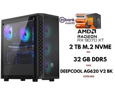 GameRoom Stacionarus kompiuteris | RYZEN 7 7800X3D, DDR5 32GB 6000MHz, NVME M.2 SSD 2TB, RX 9070 XT