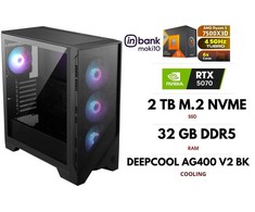 GameRoom Stacionarus kompiuteris | RYZEN 5 7500X3D, DDR5 32GB 6000MHz, NVME M.2 SSD 2TB, RTX 5070