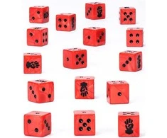 Games Workshop Warhammer 40,000 - Chaos Space Marines: Raudona Corsairs Dice