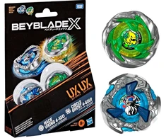 Hasbro Beyblade X | Circle Ghost 4-60LR UX &amp; Hack Viking 4-55O UX Dual Pack Set