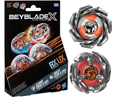 Hasbro Beyblade X | Clamp Crab 9-65S BX &amp; Crest Leon 4-55A UX Dual Pack Set