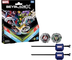 Hasbro Beyblade X | Marvel Collab Miles Morales 1-60GN vs Žalias Goblin 9-80HT
