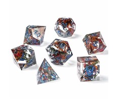 Hymgho Captured Magic Sharp Edge Resin Dice Set - Dream Petals