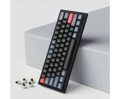 Keychron V4 60% mechaninė klaviatūra (ANSI, Carbon juodas, RGB, Hot-swap, US, Pro Brown Switch)