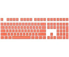 Klaviatūra Royal Kludge Pudding PBT Keycaps - (104 vnt., Dark Oranžinis, PBT, ANSI, UK išdėstymas)