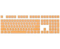 Klaviatūra Royal Kludge Pudding PBT Keycaps - (104 vnt., Oranžinis, PBT, ANSI, UK išdėstymas)