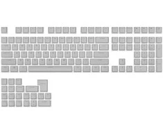 Klaviatūra Royal Kludge Pudding PBT Keycaps - (129 vnt., Pilkas, PBT, ISO, ANSI, UK išdėstymas)