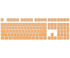 Klaviatūra Royal Kludge Pudding PBT Keycaps - (104 vnt., Oranžinis, PBT, ANSI, UK išdėstymas)