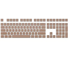 Klaviatūra Royal Kludge Pudding PBT Keycaps - (104 vnt., Coffee, PBT, ANSI, UK išdėstymas)