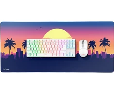 Klaviatūra TRUST GXT 882 „3-in-1“ žaidimų rinkinys (baltas + „Miami“ pelės kilimėlis)