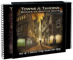 Loke Battlemats Loke Battle Mats: Books of Battle Mats - Towns &amp; Taverns
