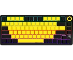 LORGAR KBP7075W 75% Mechaninė belaidė klaviatūra | US | Juoda/Geltona