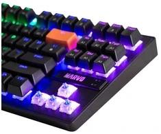 Marvo KG901C TKL 80% laidinė mechaninė klaviatūra su RGB (US, Mėlyna switch)