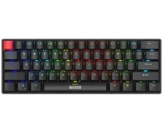 MARVO KG933 Saber 61 Laidinė žaidimų klaviatūra | USB-C | BT | 2.4 G | Juoda, 60%