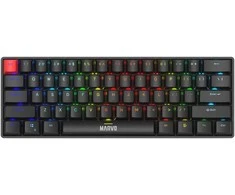 MARVO KG933 Saber 61 Laidinė žaidimų klaviatūra | USB-C | BT | 2.4 G | Juoda, 60%