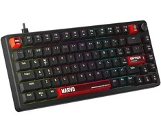 MARVO KG936 Arma 82 RGB Laidinė žaidimų klaviatūra | Juoda, 75%