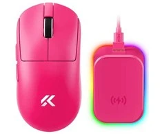 MCHOSE A7 Ultra Plus V2 belaidė pėlė | 2.4GHz, BT | 500 mAh | Rose Raudona