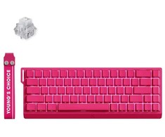 MCHOSE Ace 68 laidinė magnetinė žaidimų klaviatūra | US | Ice Rhino Switch | Rose Raudona