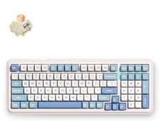MCHOSE K99 V2 belaidė mechaninė klaviatūra| US | Icy Creamsicle Switch | 2.4GHz, BT | Sky Mėlyna