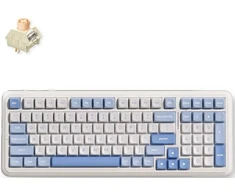 MCHOSE K99 V3 belaidė mechaninė klaviatūra| US | Icy Creamsicle Switch | 2.4GHz, BT | Skye Mėlyna
