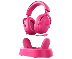 MCHOSE V9 Turbo Magnetic belaidės ausinės | 2.4G, BT, TYPE-C | Berry Raudona