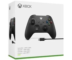 Microsoft XBOX Series belaidis valdiklis su USB-C kabeliu (Carbon Juodas)