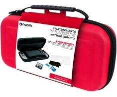 Nacon Kelioninio Nintendo Switch 2 Dėklo ir Ekrano apsaugos Rinkinys | Raudonas