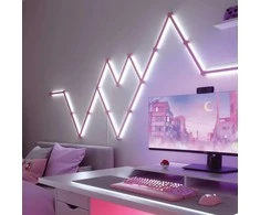 Nanoleaf | Lines Skin Rožinė Matte 9pcs