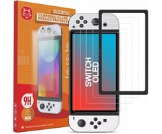 Nintendo Switch OLED grūdinto stiklo ekrano apsauga 4vnt