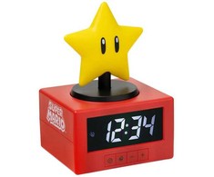 Paladone Super Mario Super Star Icon Alarm Clock lempa