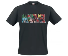 Pc Merch MARVEL Logo juodi marškinėliai - S dydis