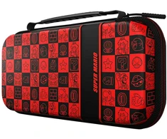 PDP GLOW Kelioninis dėklas skirtas Nintendo Switch | Super Icon | Juoda/Raudona
