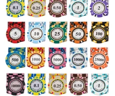 Pokerio žetonų rinkinys Monte Carlo (300 žetonų)