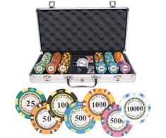 Pokerio žetonų rinkinys Monte Carlo (300 žetonų)