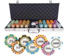 Pokerio žetonų rinkinys Monte Carlo (500 žetonų)