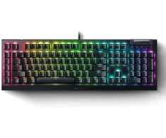 Mechaninė žaidimų klaviatūra Razer BlackWidow V4 X, US išdėstymas, geltonas jungiklis, su laidu, Juodos spalvos
