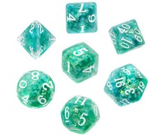 REBEL RPG kauliukų rinkinys - Tankus branduolys - Mėtų (baltos numeriai)