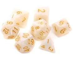 REBEL RPG kauliukų rinkinys - Perlas - Baltas