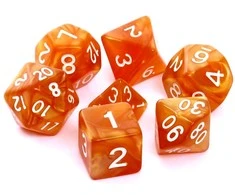 REBEL RPG kauliukų rinkinys – Perlas – Tamsiai Geltona