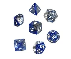 REBEL RPG kauliukų rinkinys - Dviejų spalvų - Mėlyna ir Pilka