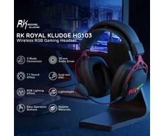 Royal Kludge HG103 belaidės ausinės | 2.4G, BT, 3.5mm | Cyborg Baltas