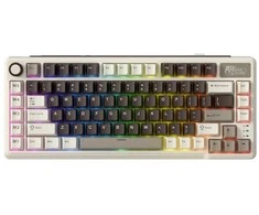 Royal Kludge L75 RGB Mocha Pilkas belaidė klaviatūra | 75%, Hot-swap, rusvai gelsvas switches, US