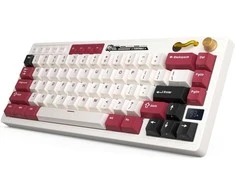 Royal Kludge M65 RGB Famicom klaviatūra | 60%, karšto keitimo, kreminės spalvos jungikliai, JAV