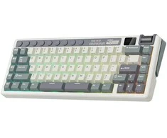 Royal Kludge M70 RGB Cyan belaidė klaviatūra | 75%, Hot-swap, rusvai gelsvas Switches, US