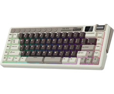 Royal Kludge M70 RGB Mocha Pilkas belaidė klaviatūra | 75%, Hot-swap, rusvai gelsvas Switch, US