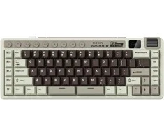 Royal Kludge M70 RGB Mocha Pilkas belaidė klaviatūra | 75%, Hot-swap, Creamy switches, US